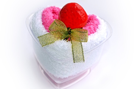 Towel  Heart の写真素材
