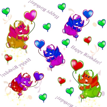 Balloons  Hearts  Illustration の写真素材