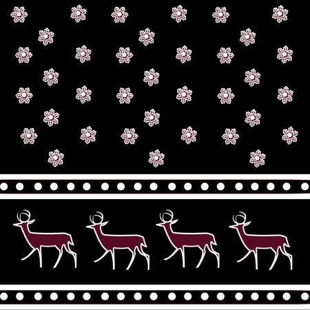 Christmas background. Deer. Illustration.の写真素材