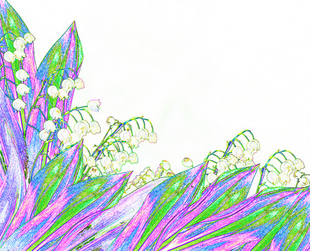 Lily of the valley close upの写真素材