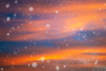 Blurred. Abstract festive Christmas background. Winter holiday texture. snowfall. Falling snow.