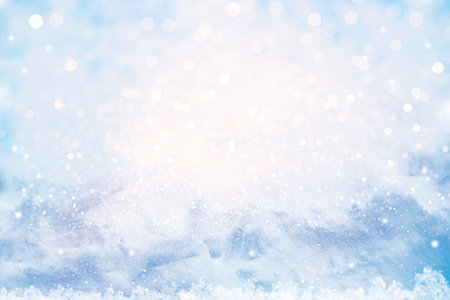 Blur Background. Winter landscape. The texture of the snow. outdoorの写真素材