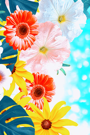 natural floral background. Bright and colorful flowers. Nature.の写真素材