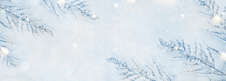 Blurred frozen grass. Winter abstract natural background. landscape. outdoorの写真素材