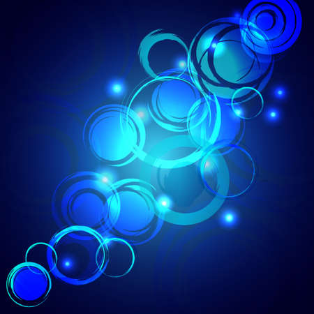 Blue shining background with  grunge circles for your web designのイラスト素材