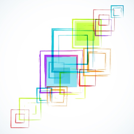 Abstract white background with grunge colorful rhombus.  Vertical compositionのイラスト素材