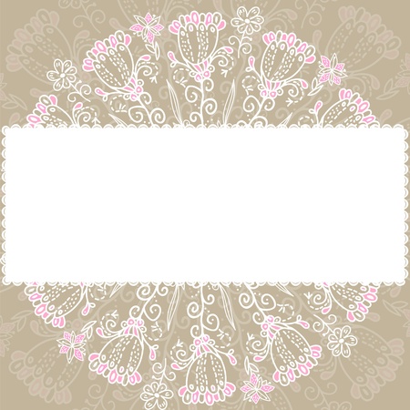 Vintage ethnic vector ornament mandala background with place for youre textのイラスト素材