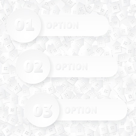 Infographics template with house and choice options icons in white. vector illustrationのイラスト素材