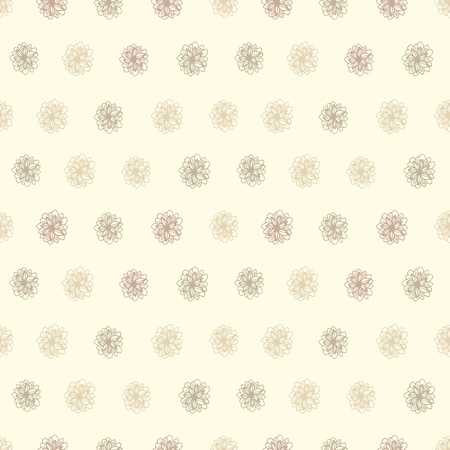 Vintage seamless  background with flower polka dots. Vector illustrationのイラスト素材