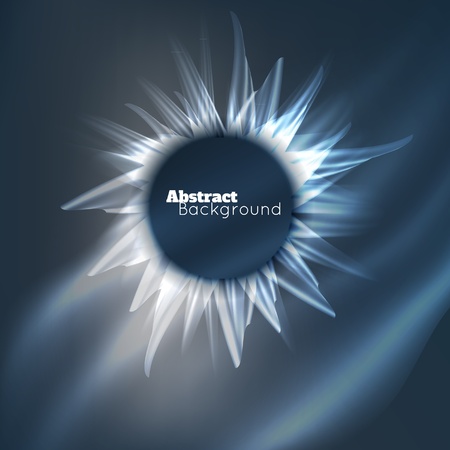 Abstract modern background with shining waves. Vector for your business presentationのイラスト素材