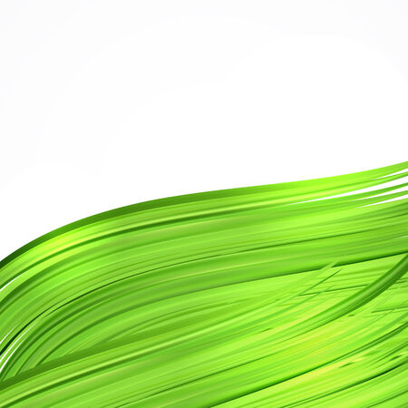 Green horizontal spring background, frame with realistic herbs vectorのイラスト素材