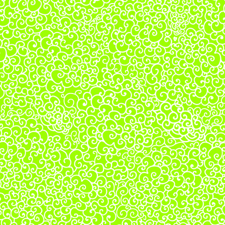 Green spring doodle seamless pattern, lace design cardのイラスト素材