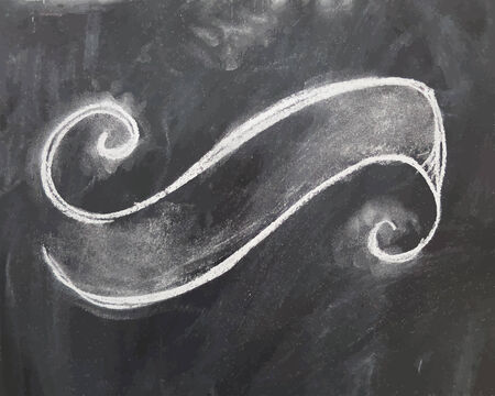 Chalk black empty blackboard texture with frame. Vector illustrationのイラスト素材