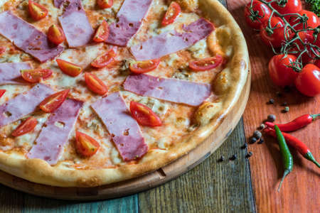 Delicious appetizing pizzaの写真素材