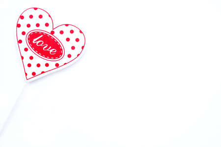 Heart with love on a white background. Isolated. Valentines dayの写真素材