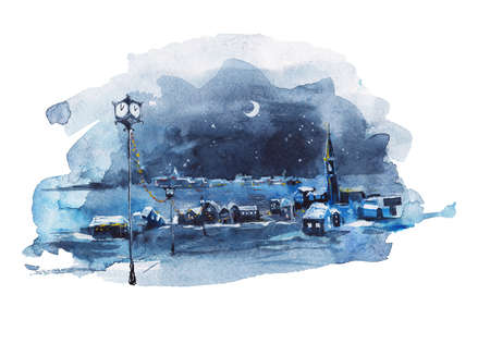 winter city landscapeの写真素材