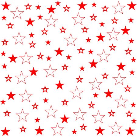 Merry Christmas and happy New year. Background for a Christmas card. Winter holiday. Happy holiday. Decor for the New Year. Elements of the winter holiday. Red stars on a white background.の写真素材