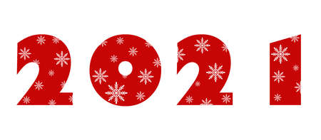 Symbol of the upcoming new year. Preparing for the coming 2021. happy winter holiday. red numbers...