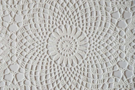 white lace napkin. delicate background for decoration, texture.