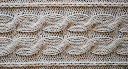 background for the design. the texture of the knitted fabric. braids are knitted with woolen...