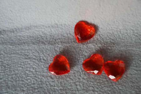 Happy Valentine's Day. background for the design of a romantic holiday. love. Red stone heart.の写真素材