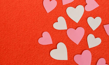 Happy Valentine's Day. background for the design of a romantic holiday. love. paper heart.