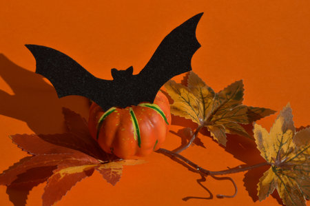 preparation for the Halloween holiday. orange background for the design. pumpkin, autumn.