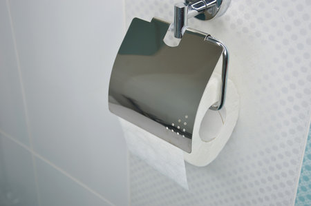 toilet paper, personal hygiene product. background for the design.の写真素材