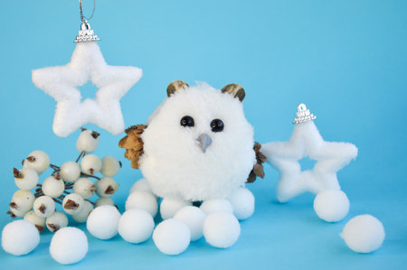 preparing for a Happy New Year and a Merry Christmas. background for the design of winter holidays. decor.の写真素材