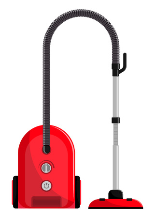 Vacuum cleaner flat style vector illustration, isolatedのイラスト素材