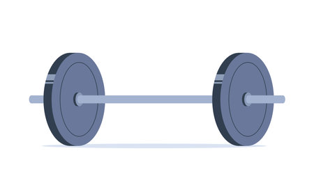 Barbell for weight lifting, bodybuilding, powerlifting Vector illustrationのイラスト素材