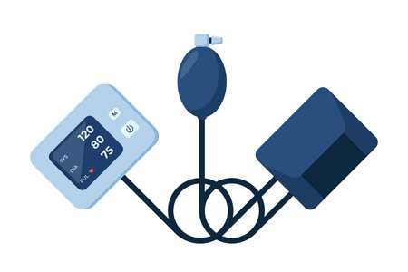 Hypertension digital tonometer, sphygmomanometer. Electronic arterial blood pressure monitor....