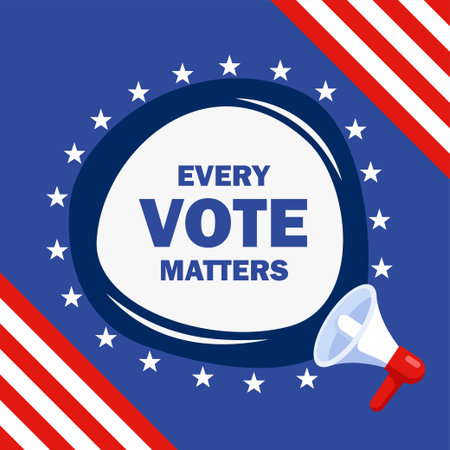 Go vote demonstration banner. Every vote matters. Election campaign. Vector illustration