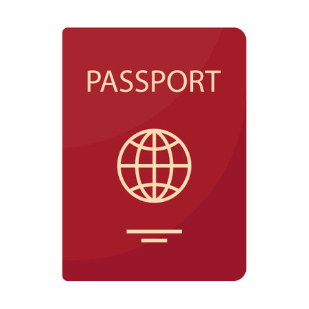 Passport. Personal identification document. Passport for travel and tourism. Travel, citizenship, migration concept. Vector illustrationのイラスト素材