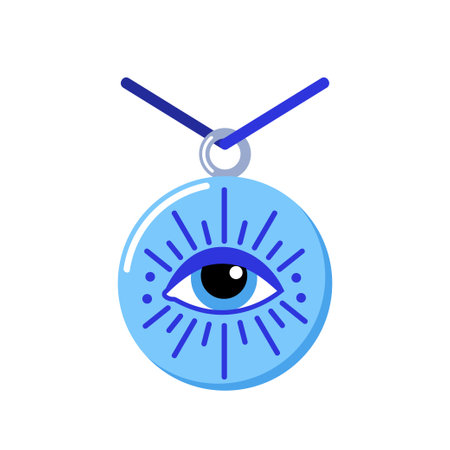 Evil eye. Eye of Providence. Linear Vector illustration. Magic celestial witchcraft symbol. Masonic symbol.のイラスト素材