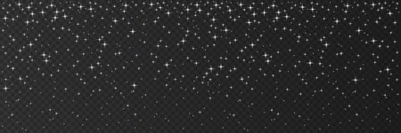 Stars in the night sky. Universe starry pattern. Shiny particles and glittering dust texture. Vector space illustration. Christmas or holidays background.のイラスト素材