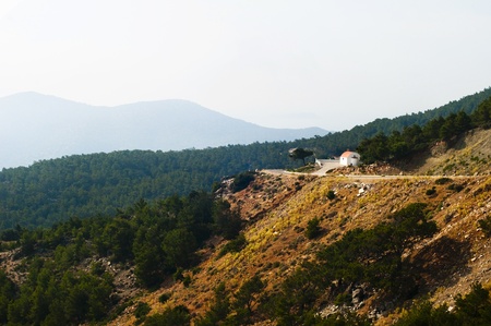 Little chapel in the mountainの写真素材