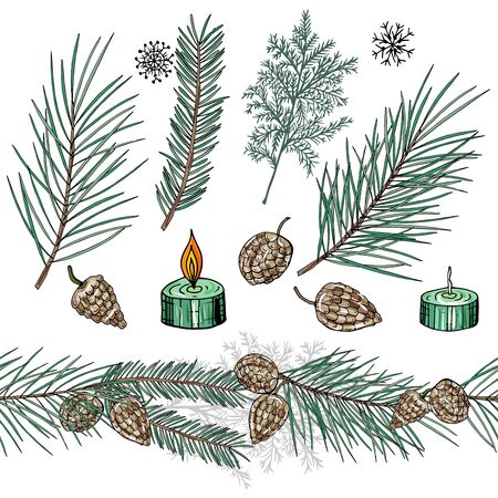 Vector illustration for your cards for winter holidais.のイラスト素材