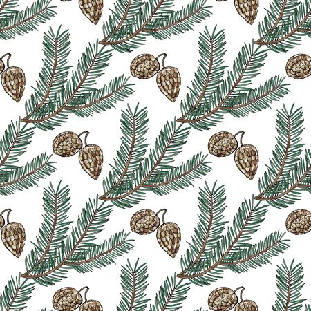 Colorful New Year background. Endless funny vector illustration.のイラスト素材