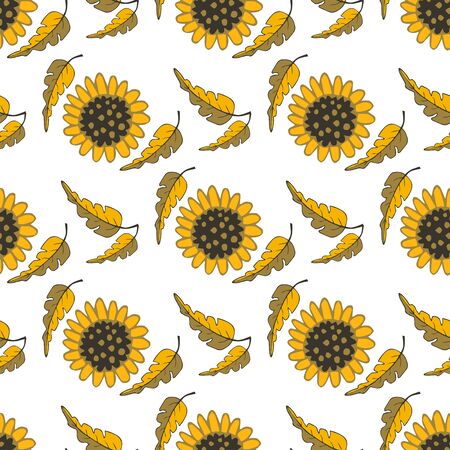 Endless texture for design. Golden autumn leaves for your greeting cards, textile, packaging, fabric.のイラスト素材