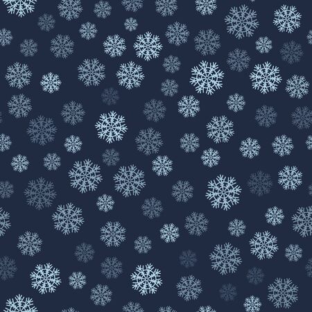 Holiday snowflake pattern, seamless winter background. Vector illustration.のイラスト素材
