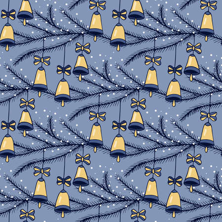 Christmas digital paper. Seamless patterns. New Year packaging.のイラスト素材