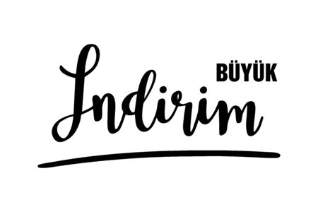 Hand sketched Indirim quote in Turkish. Translated Big Sale. Letteringのイラスト素材
