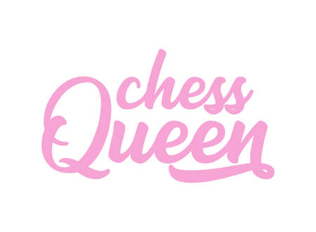 Hand sketched CHESS QUEEN quote as ad, web banner. Letteringのイラスト素材