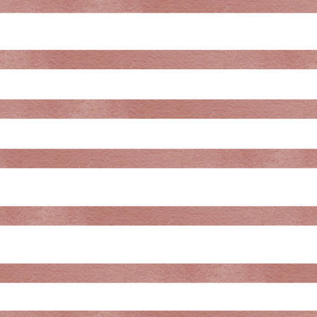 Seamless pattern with red stripes. Striped background. Watercolor spots and stains. Pink lines. Watercolor illustration isolated from the background. Hand drawing.の写真素材