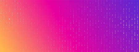 Bright multicolor gradient background. Little vector stars. Halftone festive summer sale banner, decoration birthday party poster, social media frame. Abstract smooth blurred gradient rainbow colorsのイラスト素材