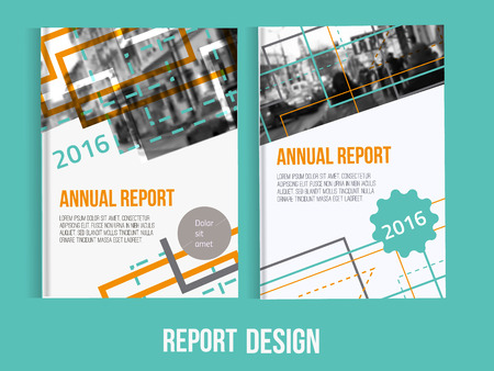 Set of Vector brochure cover templates with blured city landscape and linesのイラスト素材