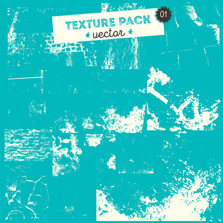 Set of grunge textures. Distressrusty overlay backgroundsのイラスト素材