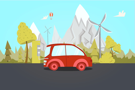 Clean energy conceptのイラスト素材