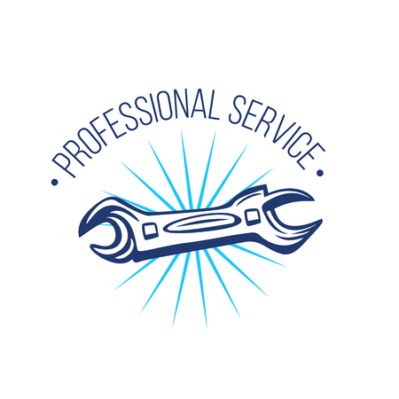 Vector logo of repair service in simple style. Can be used for banners, brochures.のイラスト素材